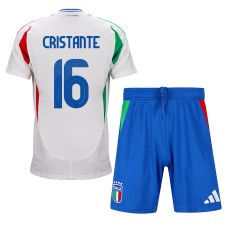 Italia Bryan Cristante #16 Bortedraktsett Barn EM 2024 Kortermet (+ korte bukser)